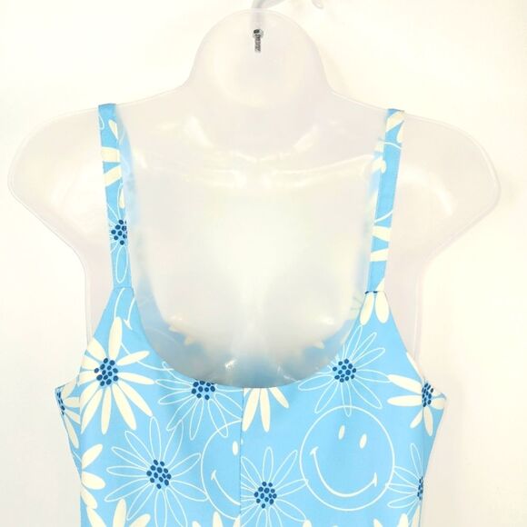 BSR by Samii Ryan X Smiley Face Light Blue Floral Mini Slip Dress Size Small - Picture 8 of 11